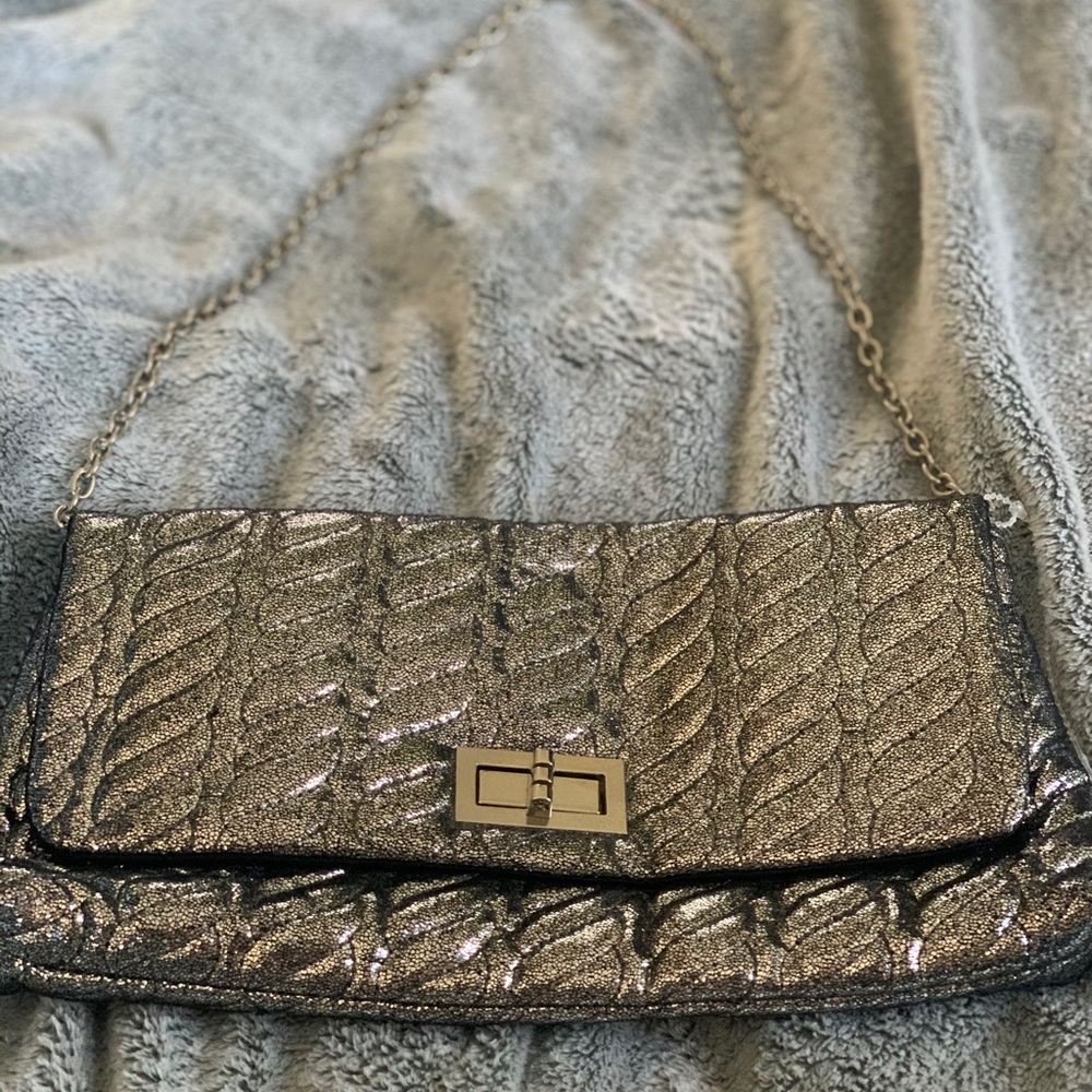 Silver Massimo clutch